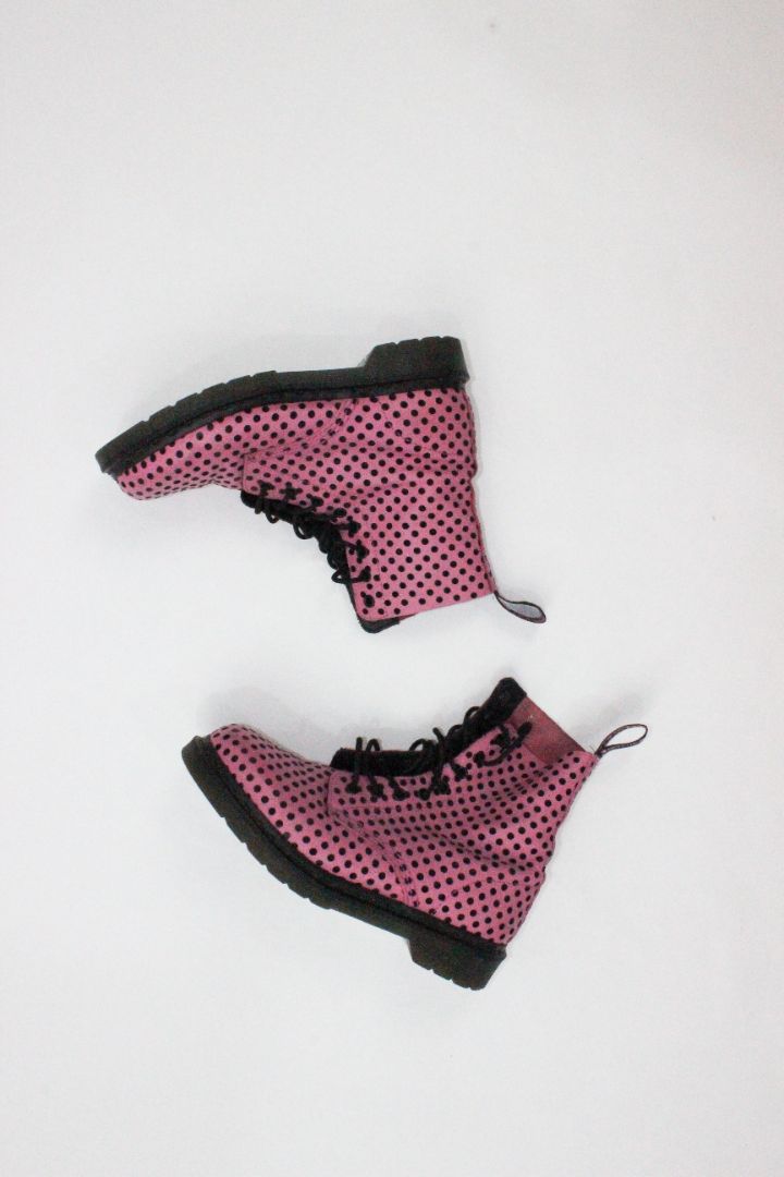 SHOES, DR MARTENS, PINK/BLACK, 41