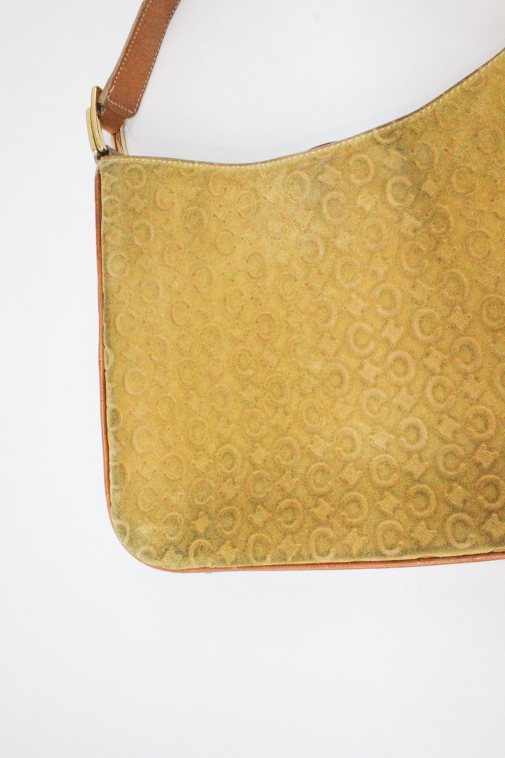 VINTAGE, CELINE, MACADAM SUEDE BAG