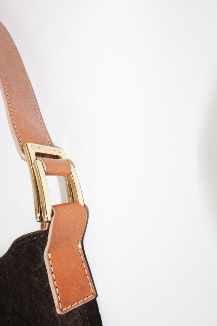VINTAGE, CELINE, MACADAM SUEDE BAG