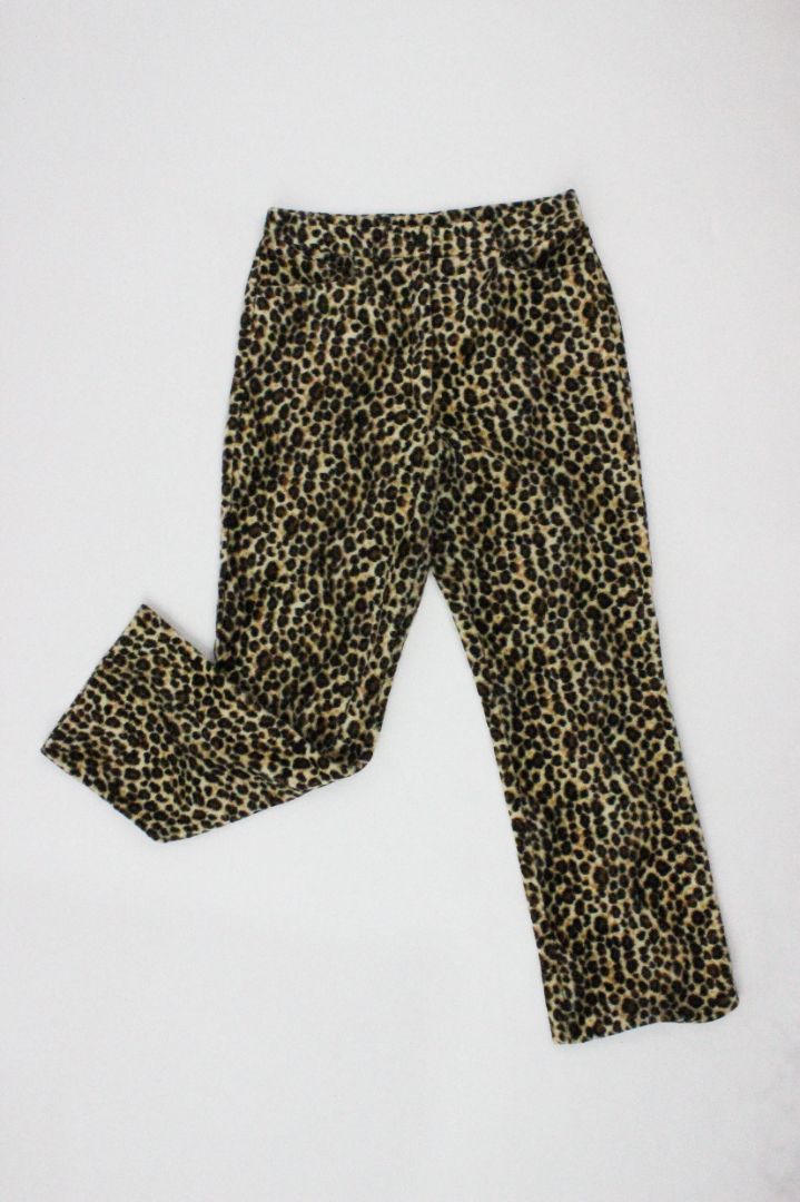 VINTAGE, LEOPARD PRINT, PANTS, 12