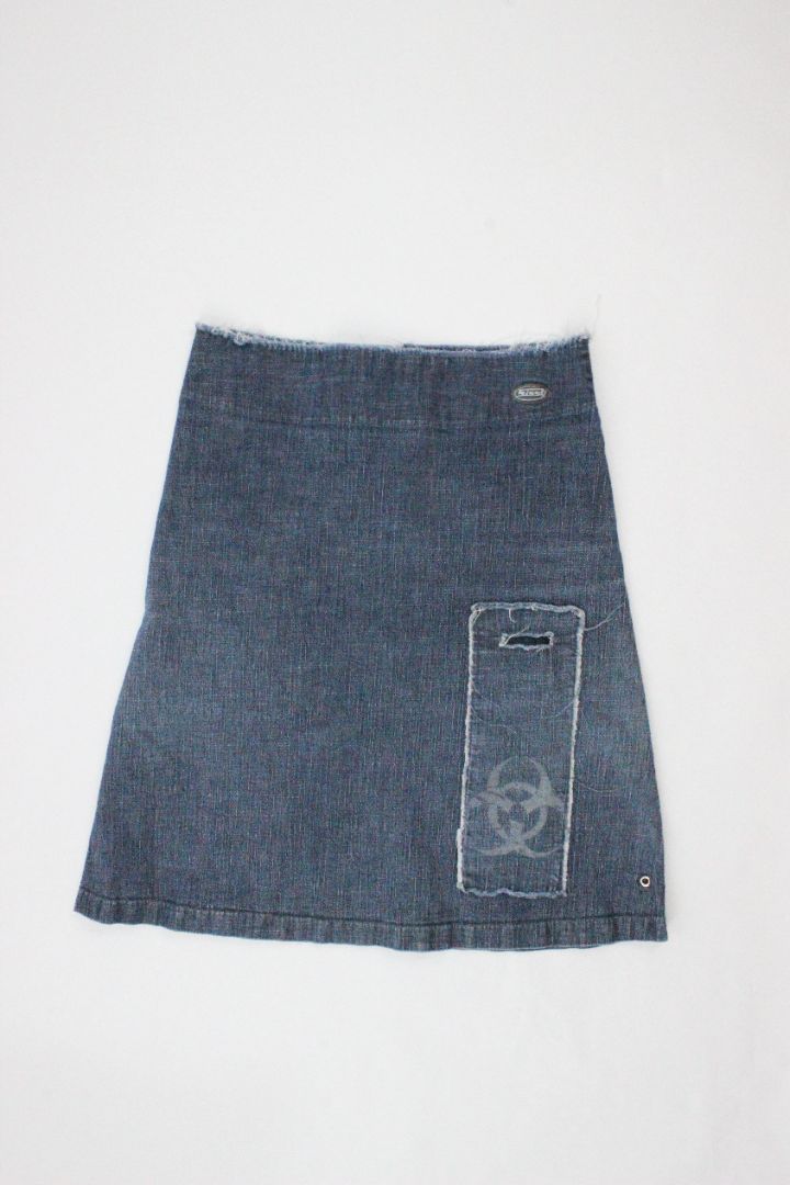 VINTAGE, MINI SKIRT, SISSY, BLUE DENIM, 10, MINI SKIRT