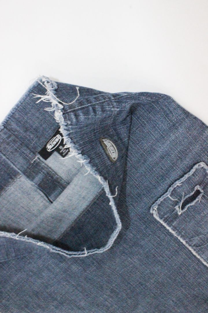 VINTAGE, MINI SKIRT, SISSY, BLUE DENIM, 10, MINI SKIRT