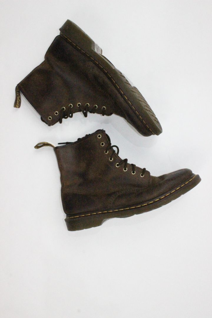 BOOTS, DR MARTEN, BROWN, 46