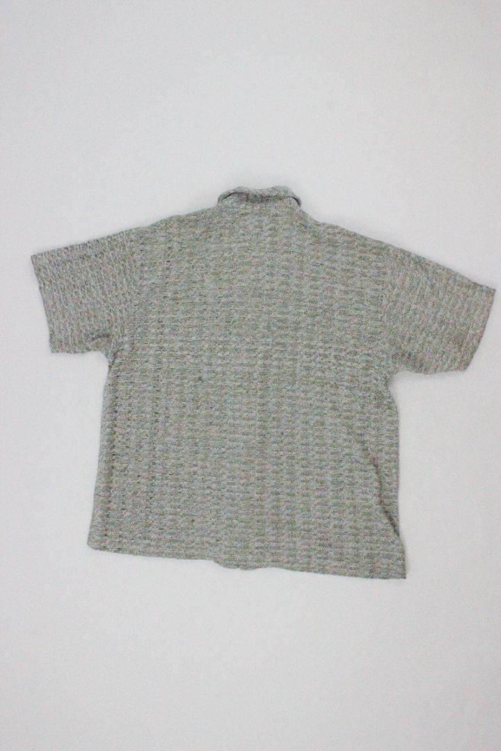 SS SHIRT, MOSSIMO, GREEN/WHITE, L