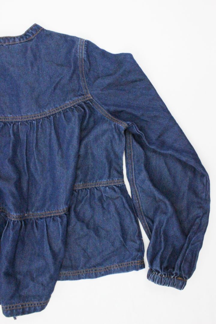 BLOUSE, FRNCH, DENIM, S