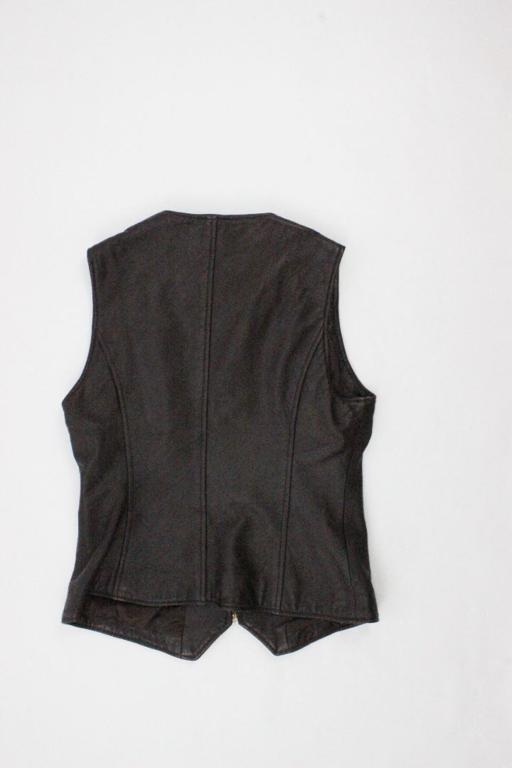 VINTAGE, VEST, BURGUNDY, L