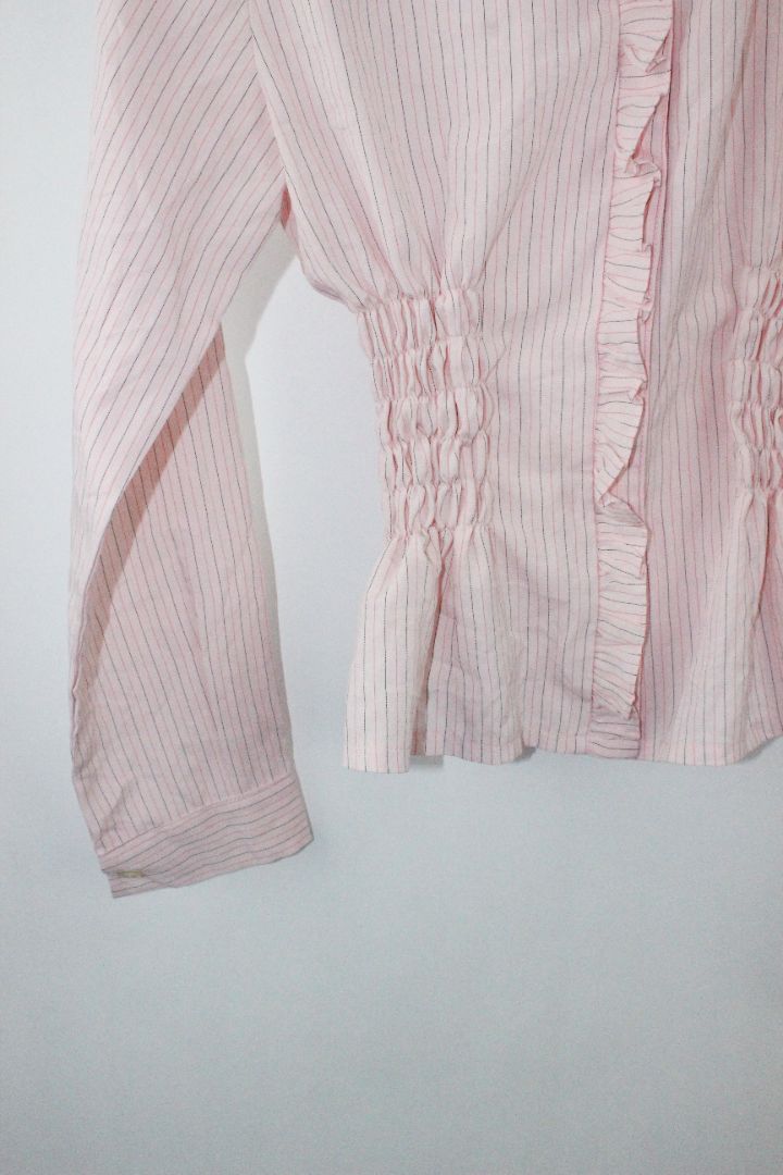 BLOUSE, REWORKED, PINK, S