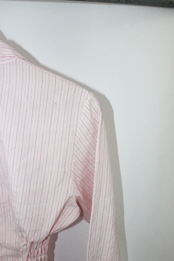 BLOUSE, REWORKED, PINK, S