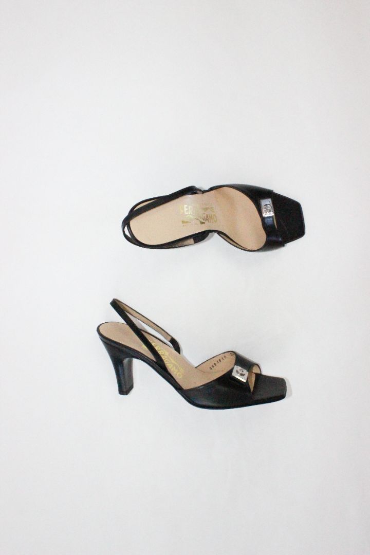 VINTAGE, FERRAGAMO, HEELS, 8