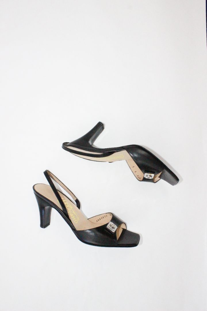 VINTAGE, FERRAGAMO, HEELS, 8