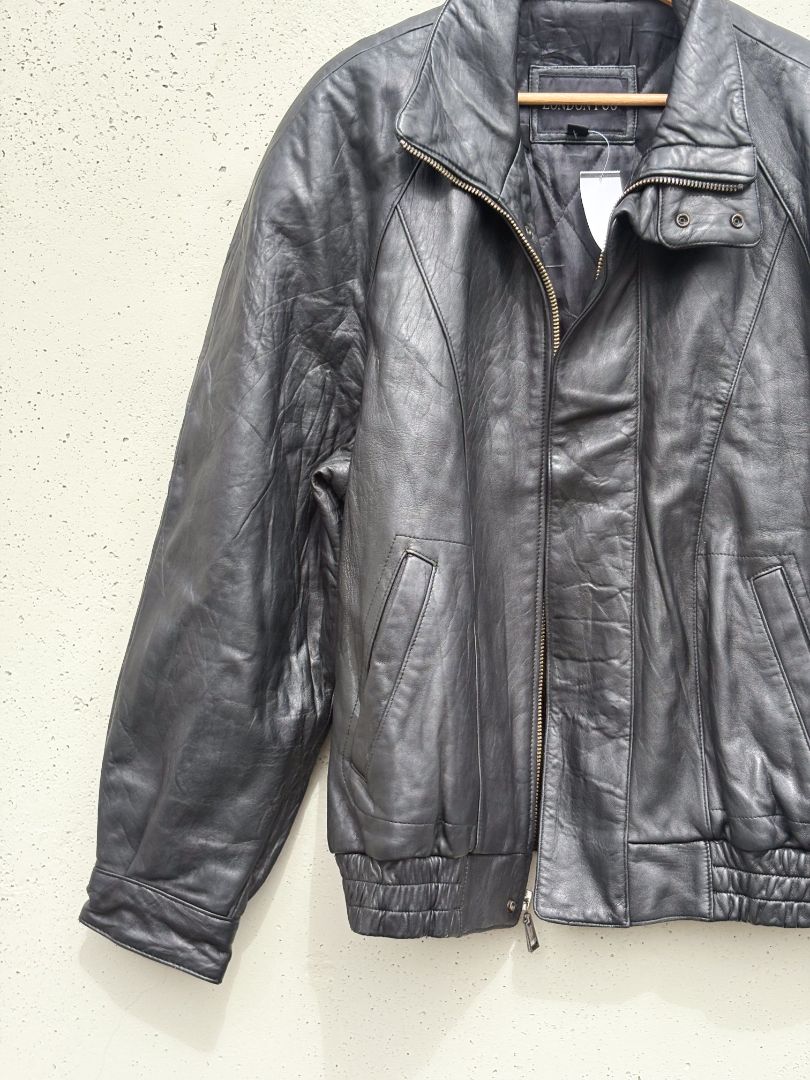VINTAGE, LEATHER JACKET, L