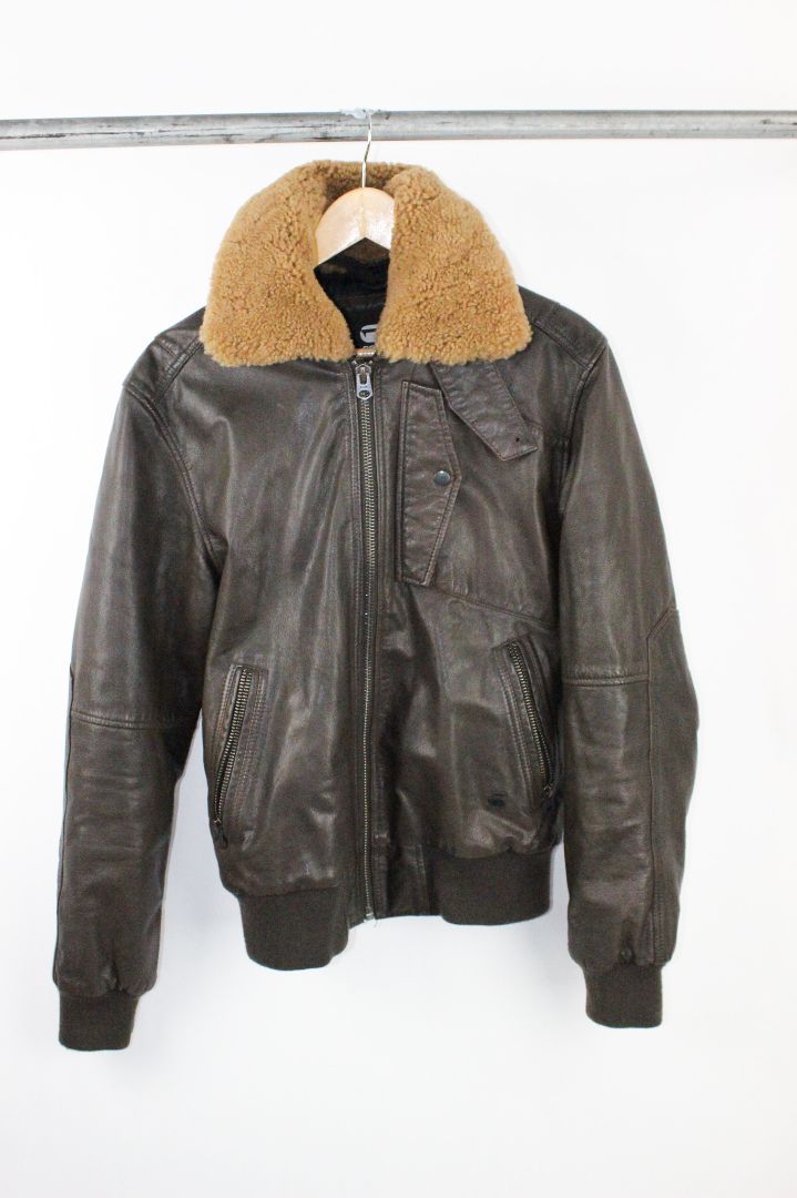 JACKET, G STAR, BROWN, S