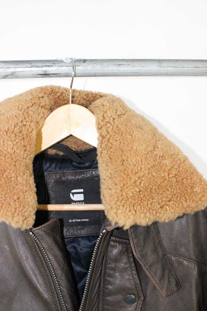 JACKET, G STAR, BROWN, S