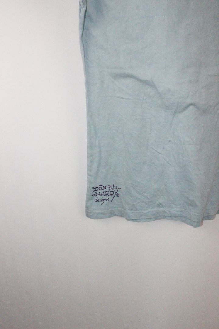 Y2K, SS TEE, ED HARDY, BLUE, AS IS