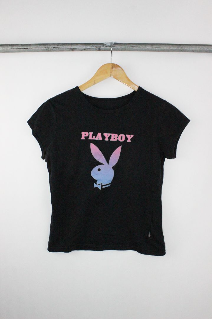 SS TEE, PLAYBOY, BLACK/PURPLE, 10