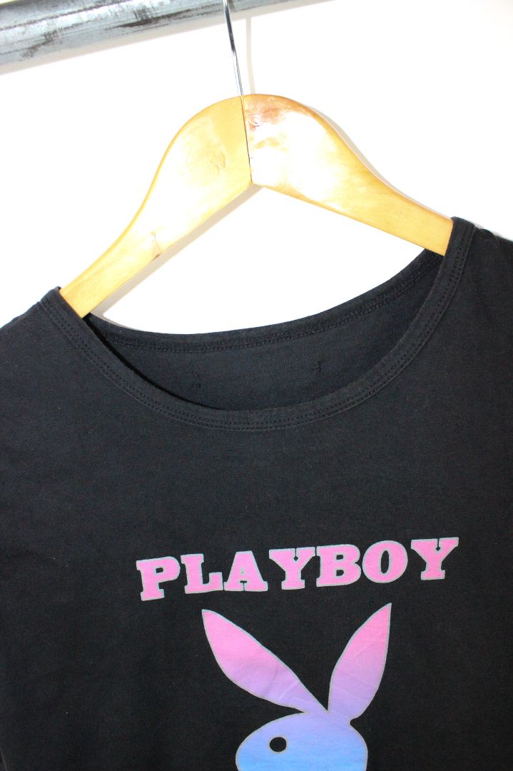 SS TEE, PLAYBOY, BLACK/PURPLE, 10