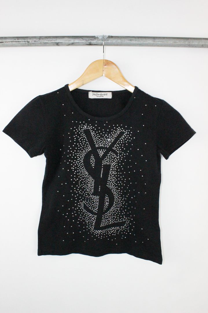 SS TEE, YVES SAINT LAURENT, BLACK, 10