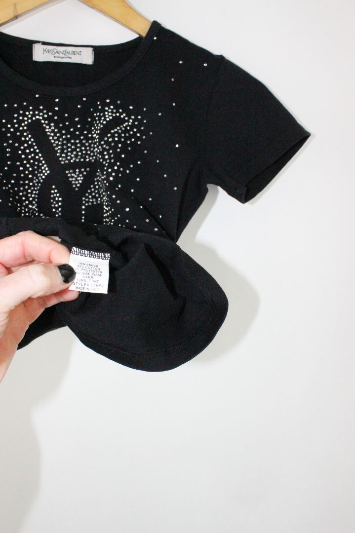 SS TEE, YVES SAINT LAURENT, BLACK, 10