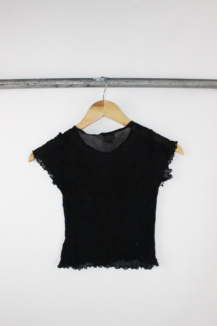 BLOUSE, BY DEEP, BLACK/RED, S