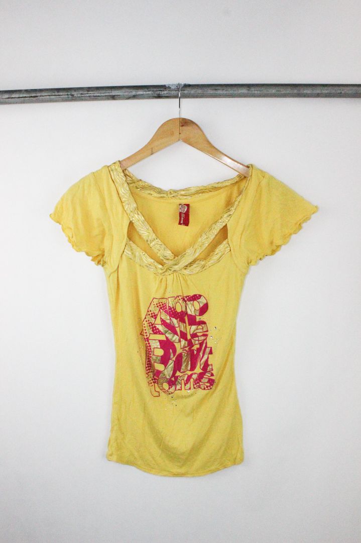 SS TEE, APPLE BOTTOM, YELLOW, M