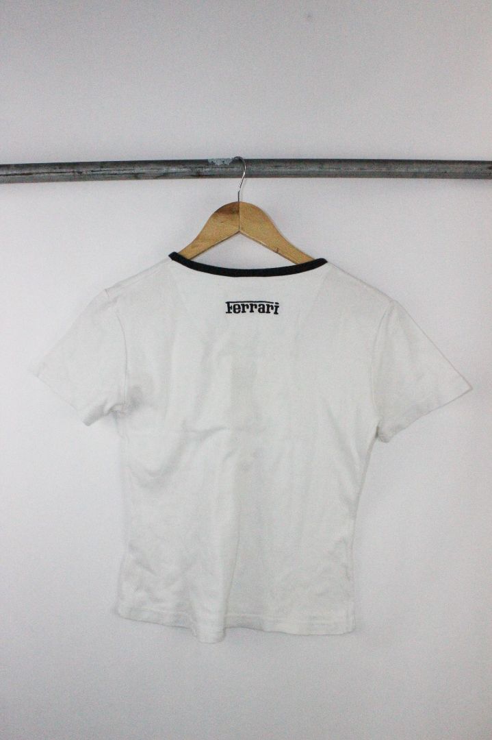 SS TEE, FERRARI, WHITE, 10