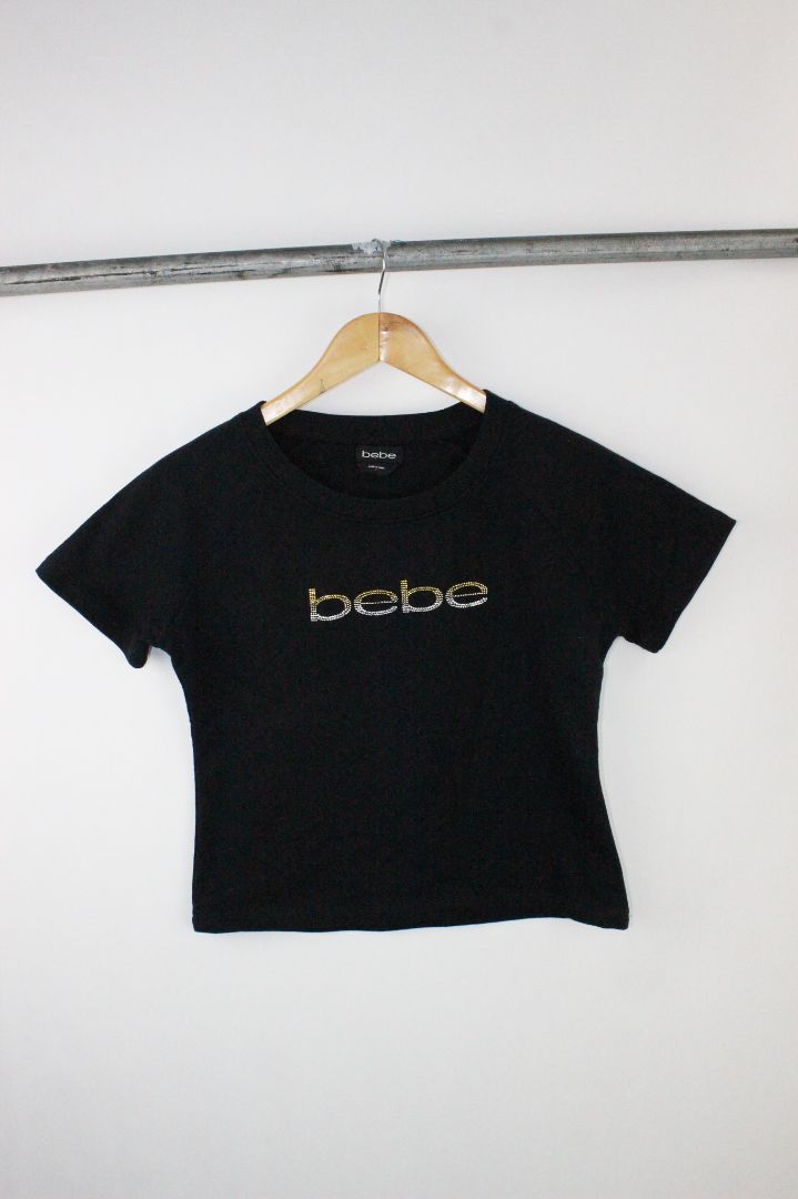 SS TEE, BEBE, BLACK, L