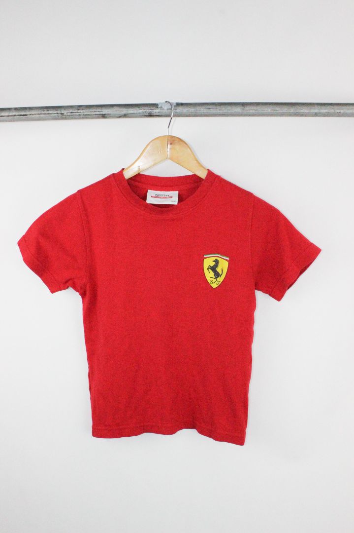 SS TEE, FERRARI, RED, 8