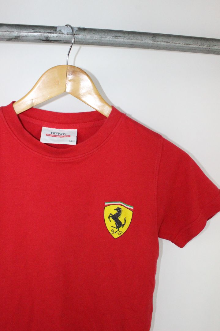SS TEE, FERRARI, RED, 8