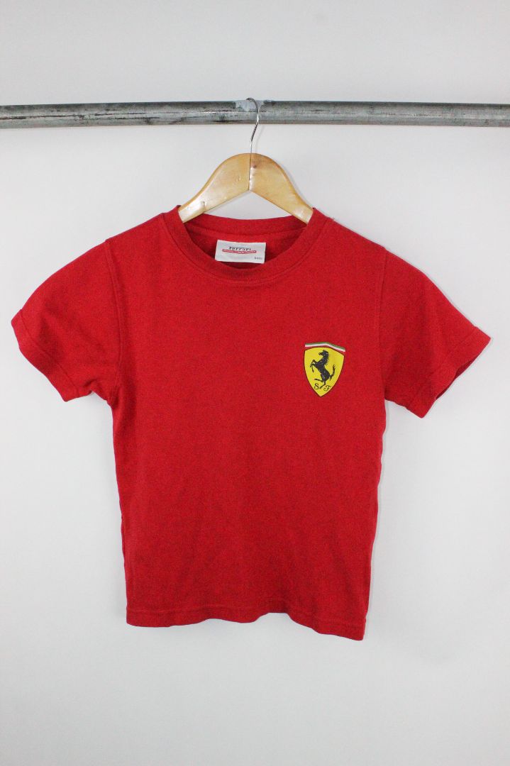 SS TEE, FERRARI, RED, 8