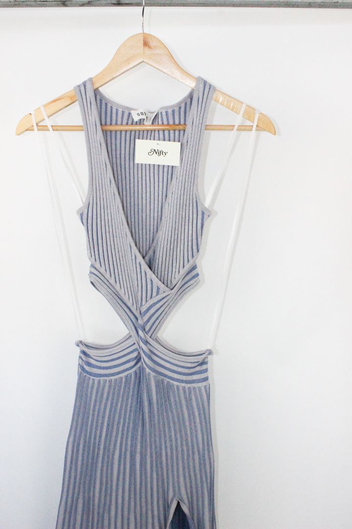 MIDI DRESS, SOVERE, BLUE, 6, AS IS