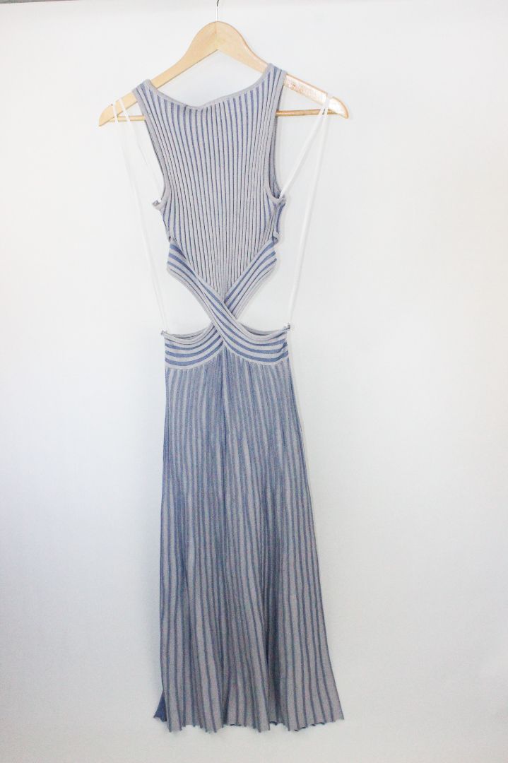 MIDI DRESS, SOVERE, BLUE, 6, AS IS