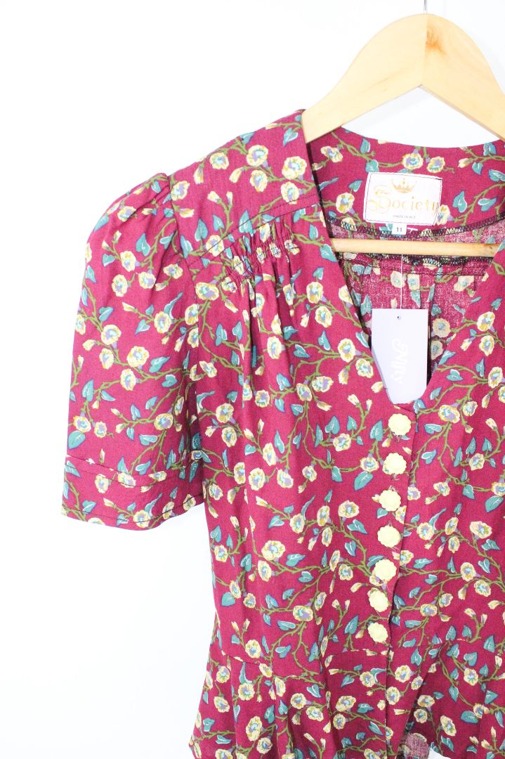 VINTAGE, BLOUSE, SOCIETY, S