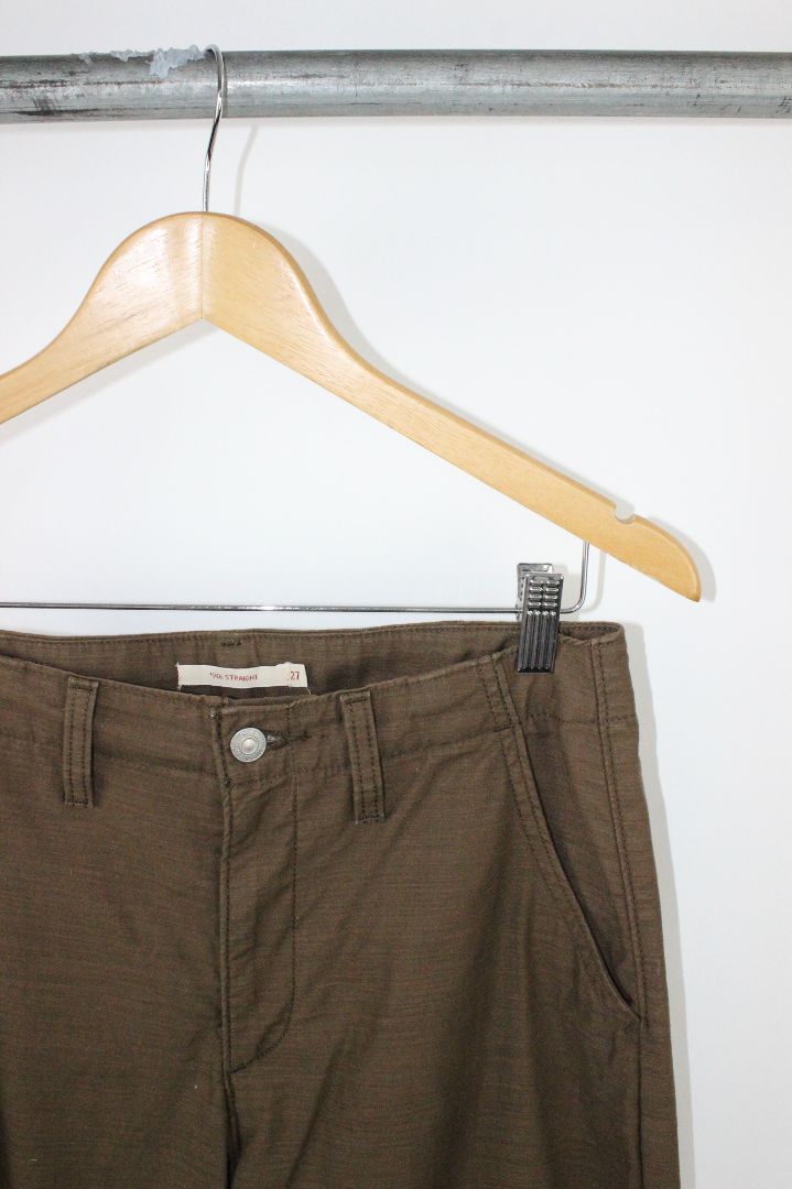 PANTS, LEVI'S, BROWN, 27