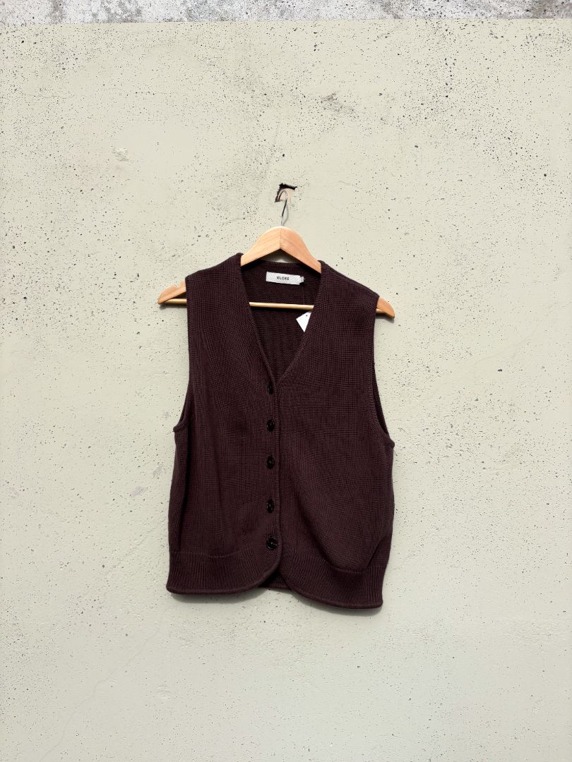 VEST, KLOKE, BROWN, XXS