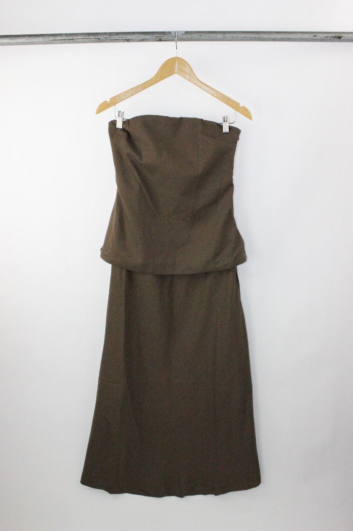 MAXI DRESS, BRONZE SNAKE, 10