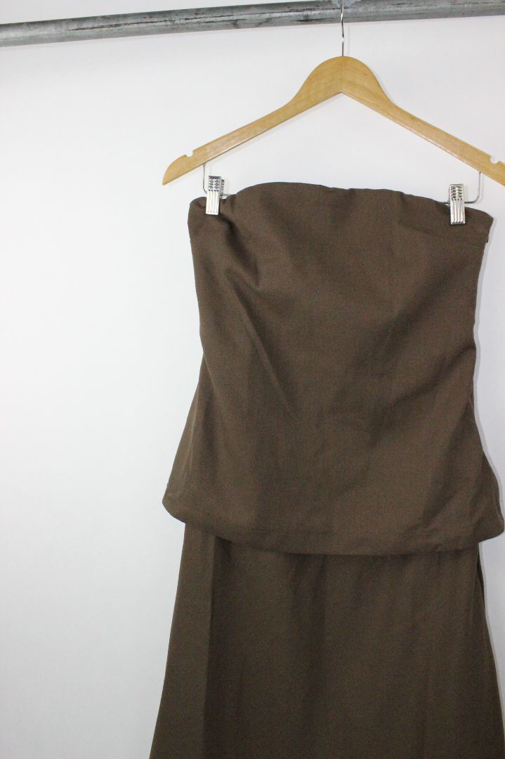 MAXI DRESS, BRONZE SNAKE, 10