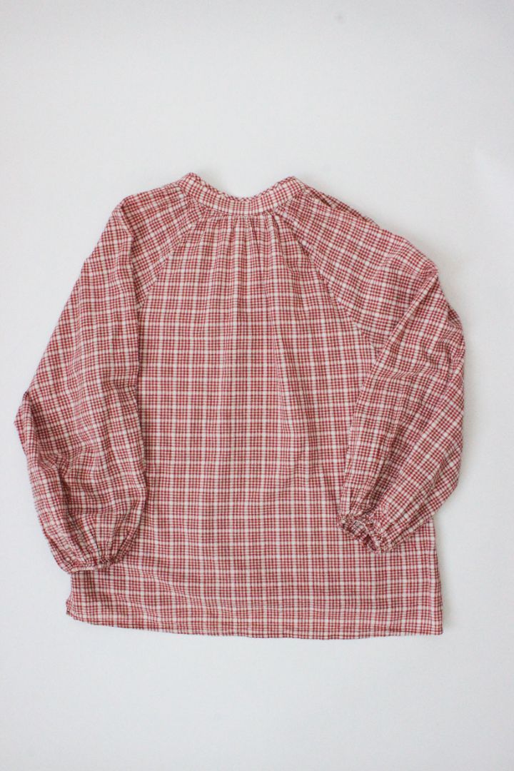 BLOUSE, GRACIOUS, WHITE/RED, L, VLB