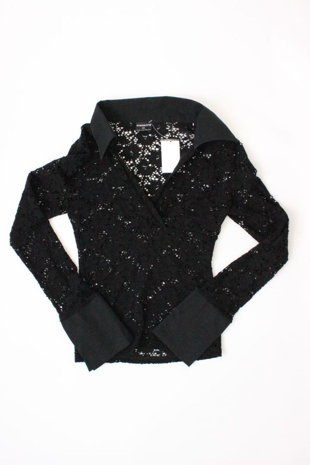 VINTAGE GLASSONS — Lace Blouse, 10