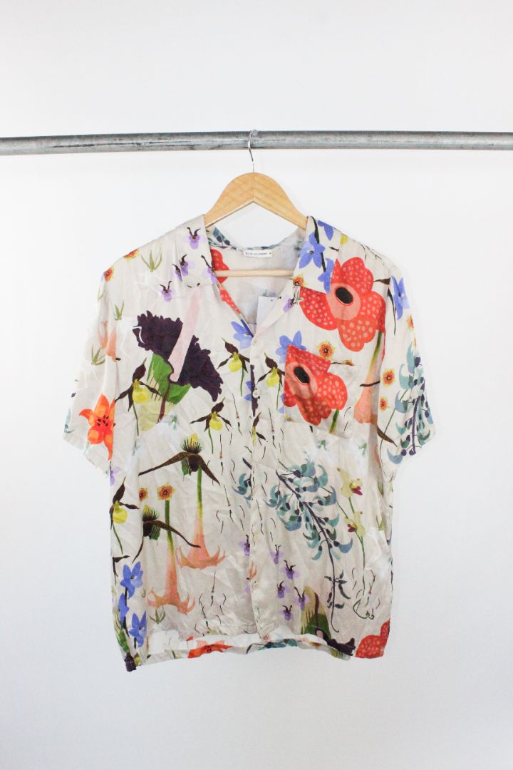 SS SHIRT, SILK LAUNDRY, M