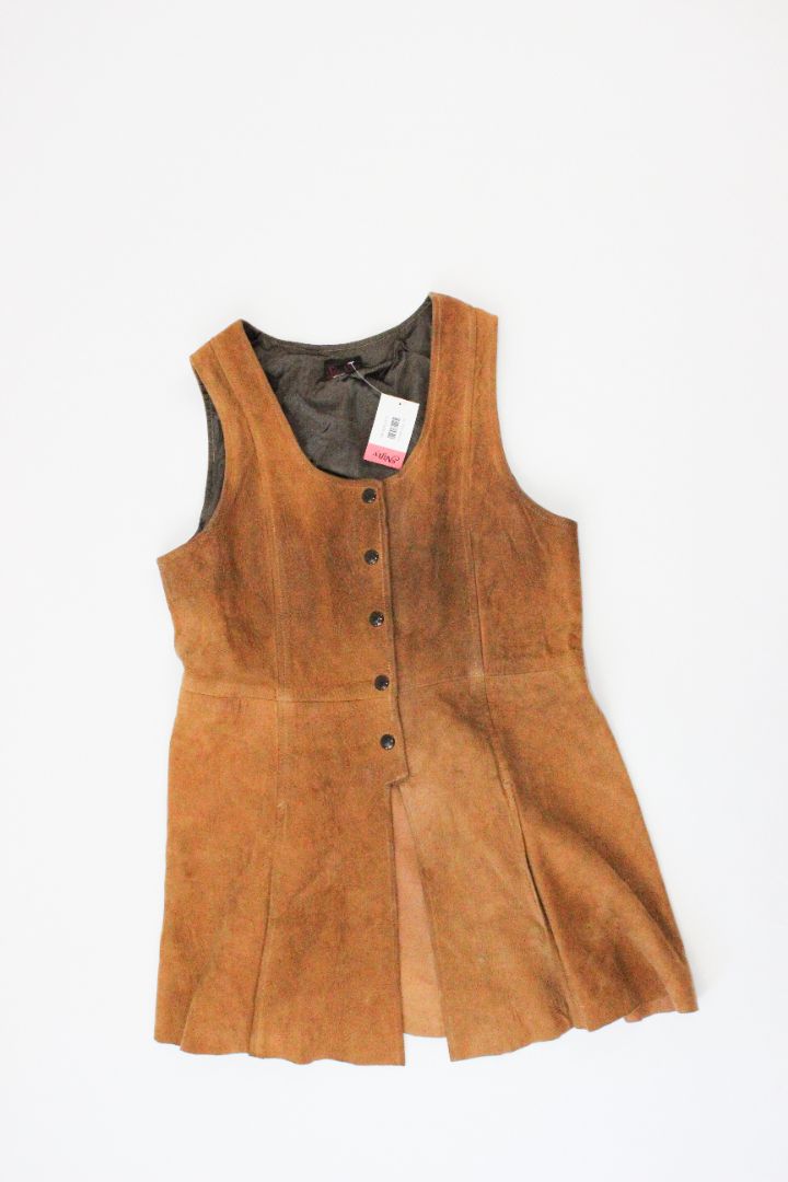 VINTAGE — Leather Vest, M
