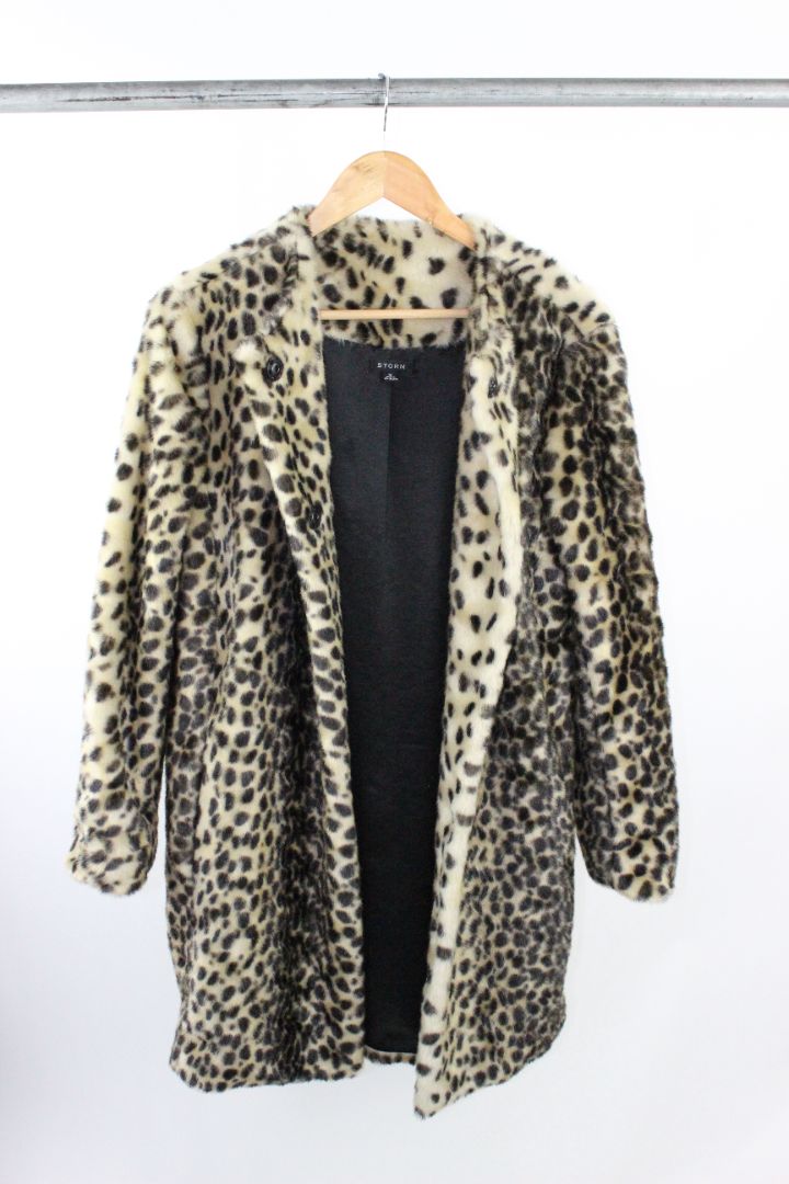 COAT, STORM, CREAM/BLACK, M