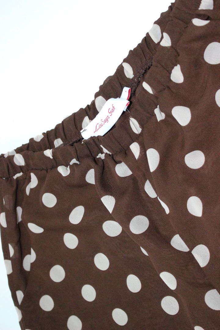 PANTS, LISA SAYS GAH!, BROWN/WHITE, L