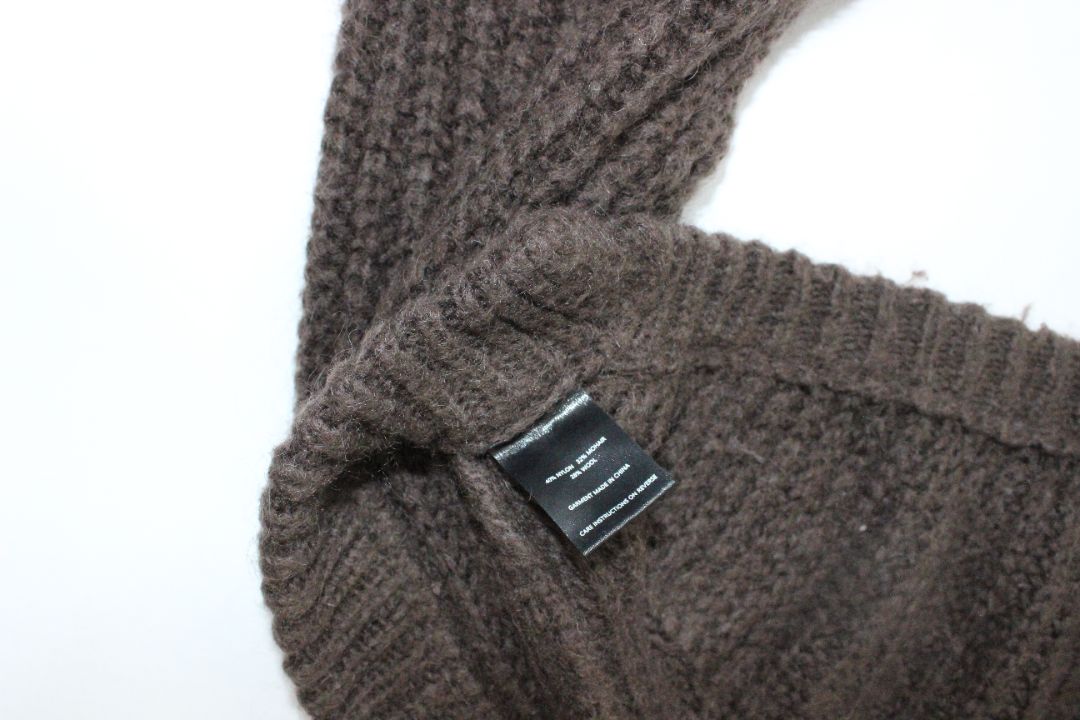 CARDIGAN, RUBY, BROWN, M