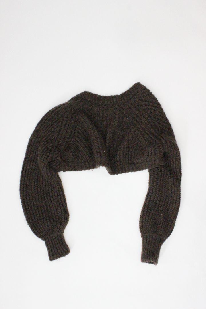 CARDIGAN, RUBY, BROWN, M