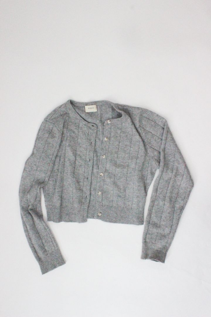CARDIGAN, DISSH, GREY, L