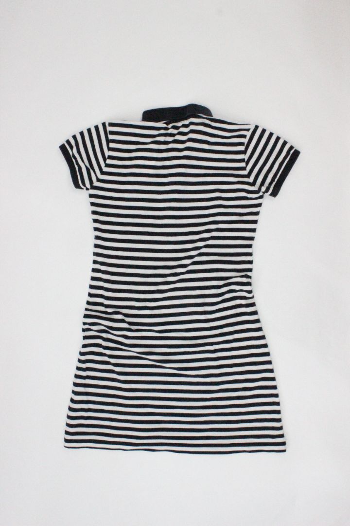 MINI DRESS, LACOSTE, WHITE/NAVY, 38