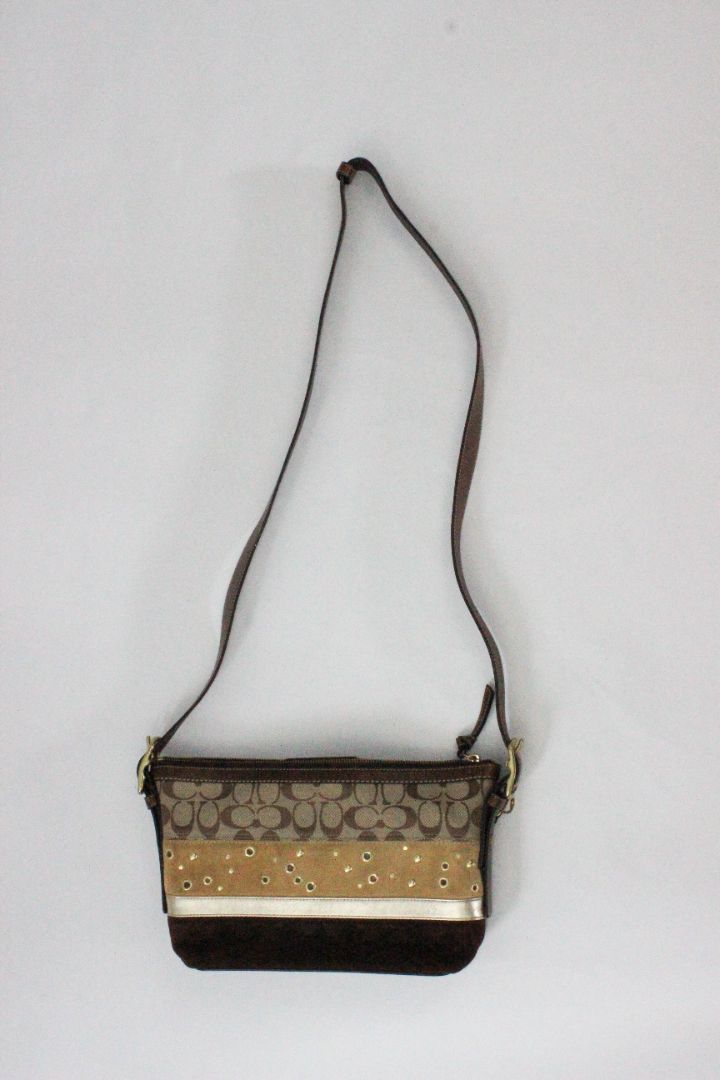 2008 COACH SIGNATURE TRIPLE CROSSBODY