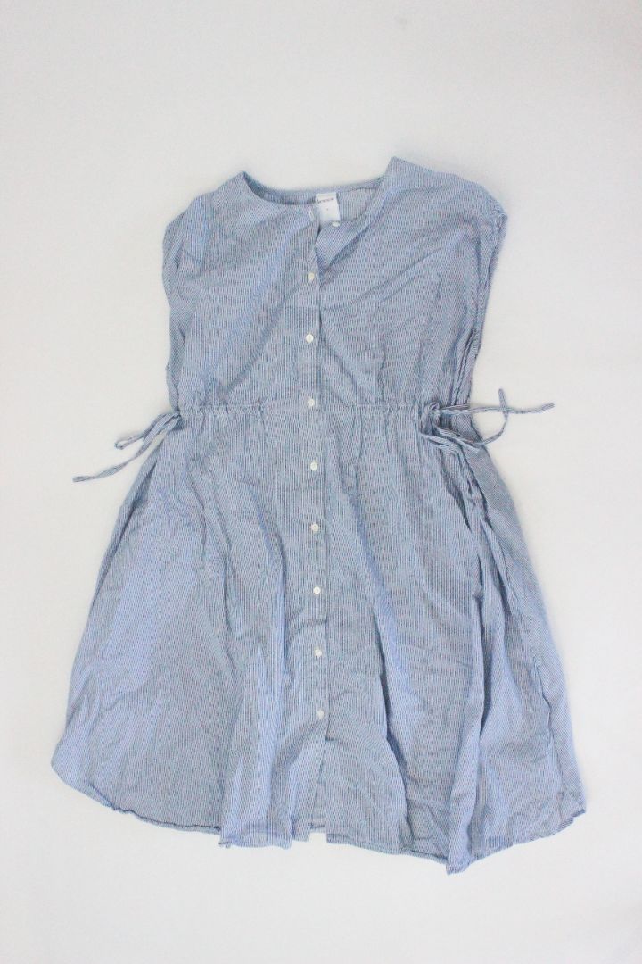 MIDI DRESS, KOWTOW, WHITE/NAVY, M