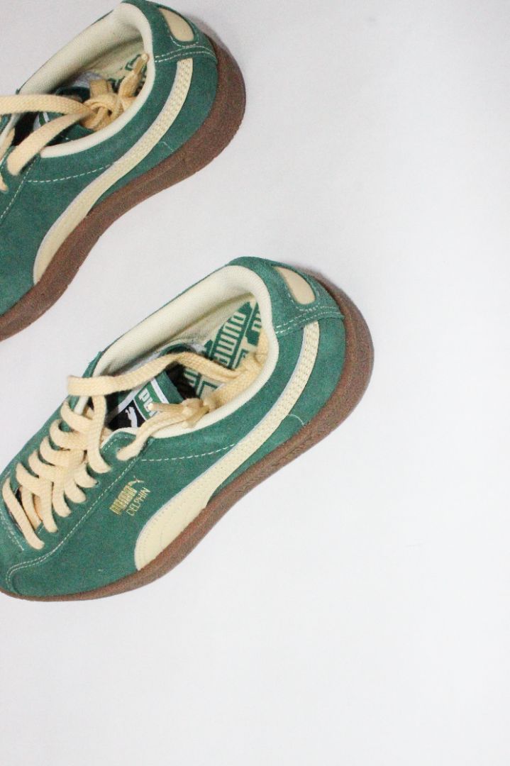 SHOES, PUMA, GREEN/YELLOW, 36