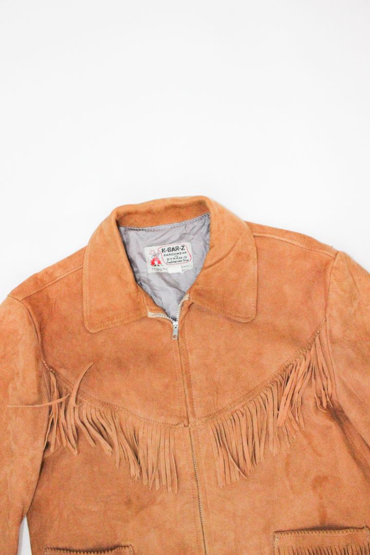 VINTAGE, FRINGE SUEDE JACKET